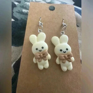 Handmade bunny earrings